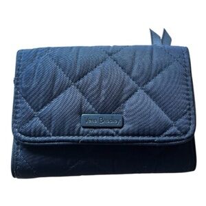 Vera Bradley Navy Quilted Wallet with Floral accents!